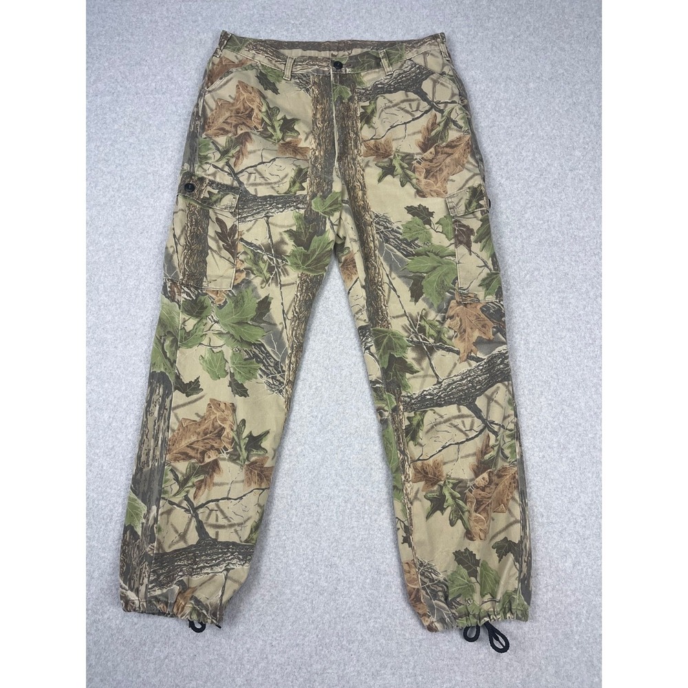 Vintage Liberty Hunting Pants Mens L Realtree Camo Cargo Utility Made USA
